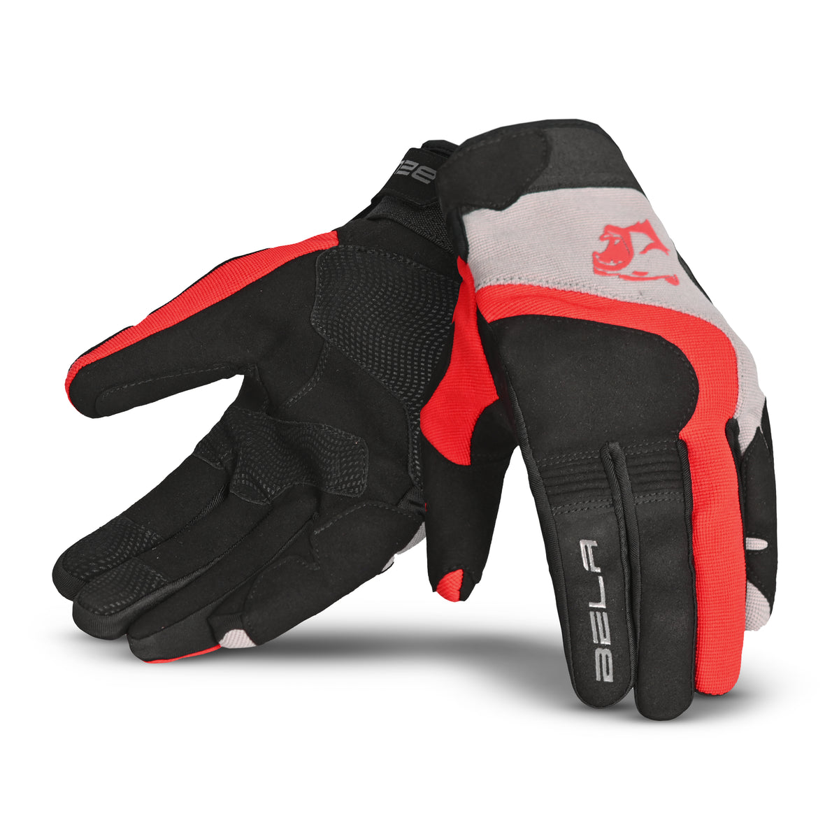BELA ADVENTURE Luvas De Moto Textil Preto Vermelho