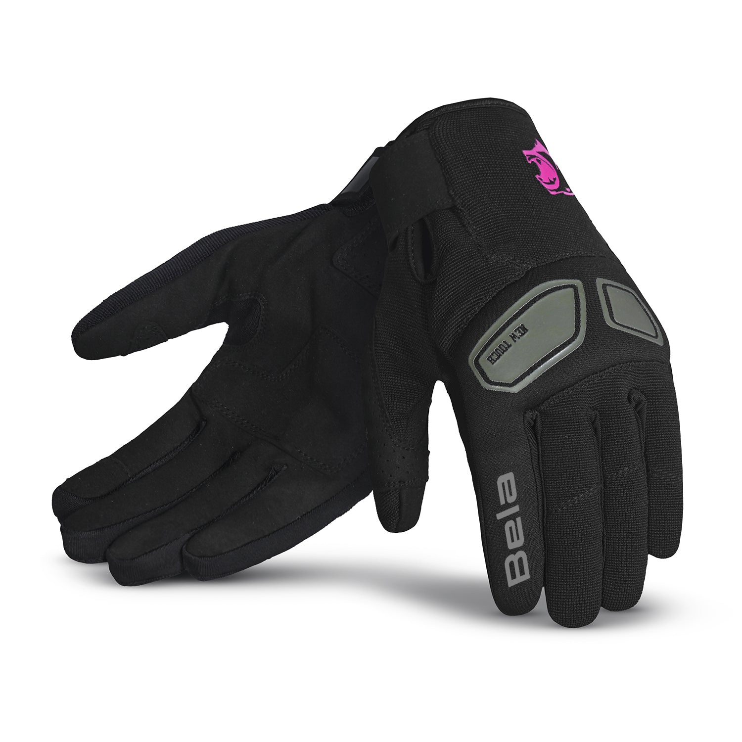 BELA LMBU 2 Luvas De Moto Senhora Textil Preto Rosa – 1 – Maximomoto PT
