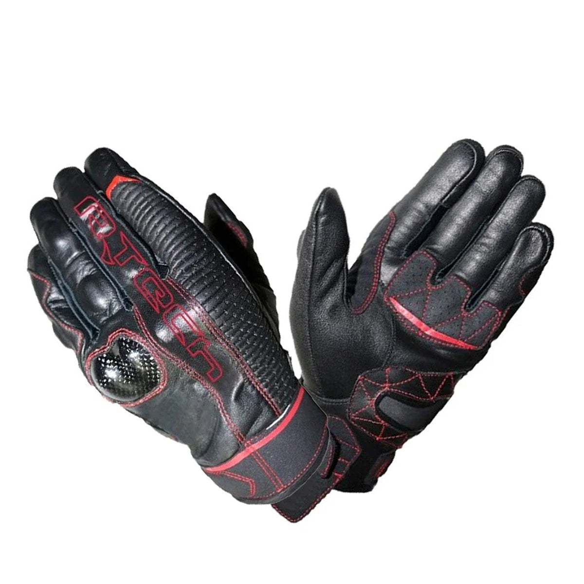 R-TECH POSH Motorcycle Leather Gloves Black