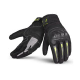 BELA DRIFT Motorcycle Textile Gloves Black Fluorescent Yellow