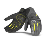 BELA STAR Moto Textile Men's Gloves Black Gray Yellow