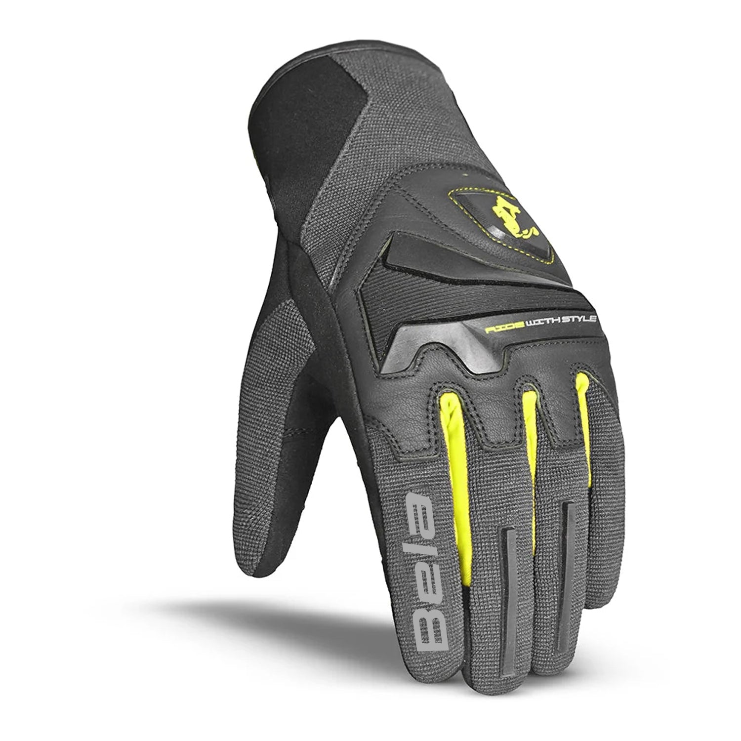 BELA STAR Moto Textile Men's Gloves Black Gray Yellow – 2 – Maximomoto PT