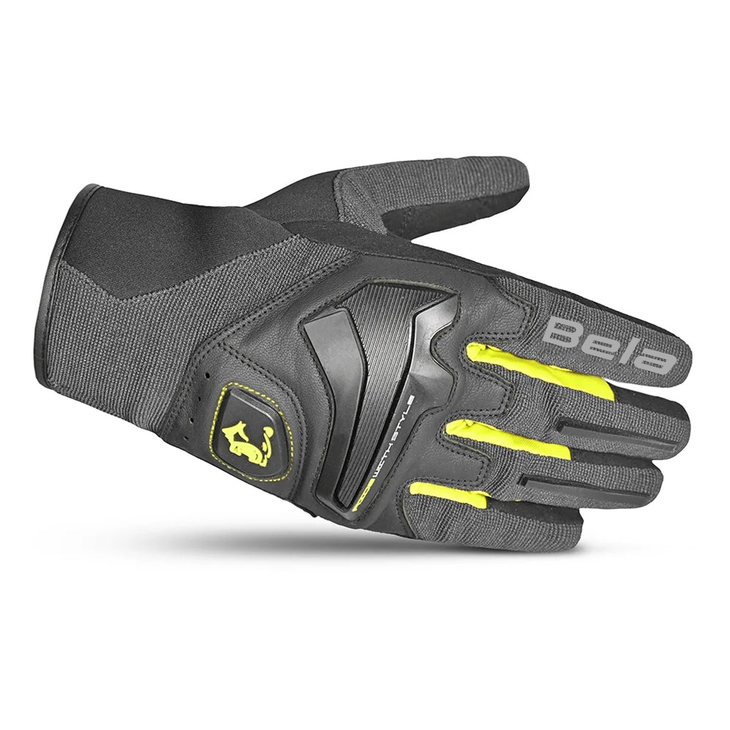 BELA STAR Moto Textile Men's Gloves Black Gray Yellow – 3 – Maximomoto PT