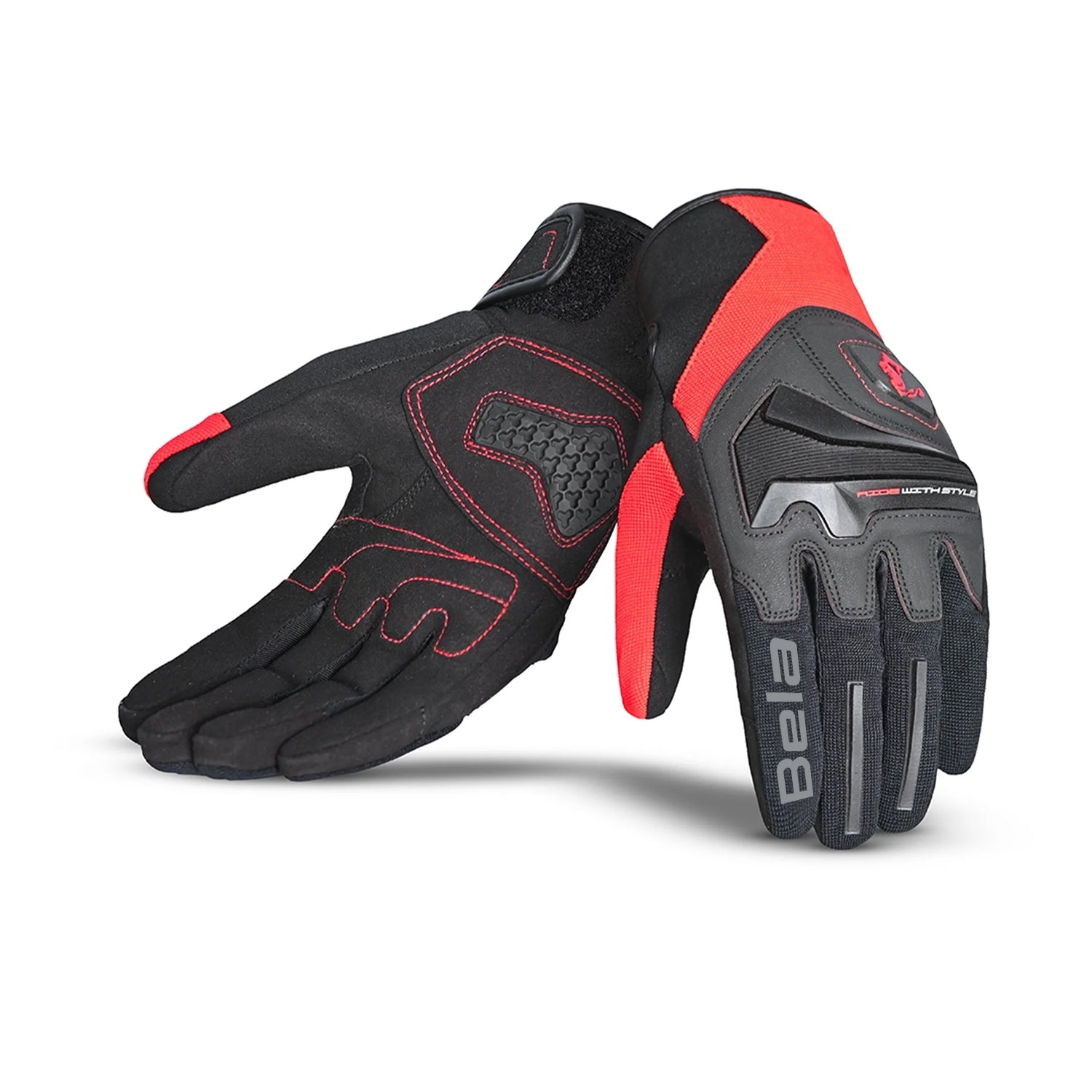 BELA STAR Moto Têxtil Men's Gloves Red Black – 1 – Maximomoto PT