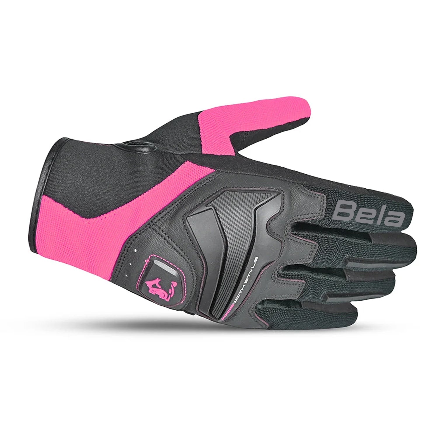 BELA STAR Luvas De Moto Senhora Textil Preto Rosa – 2 – Maximomoto PT