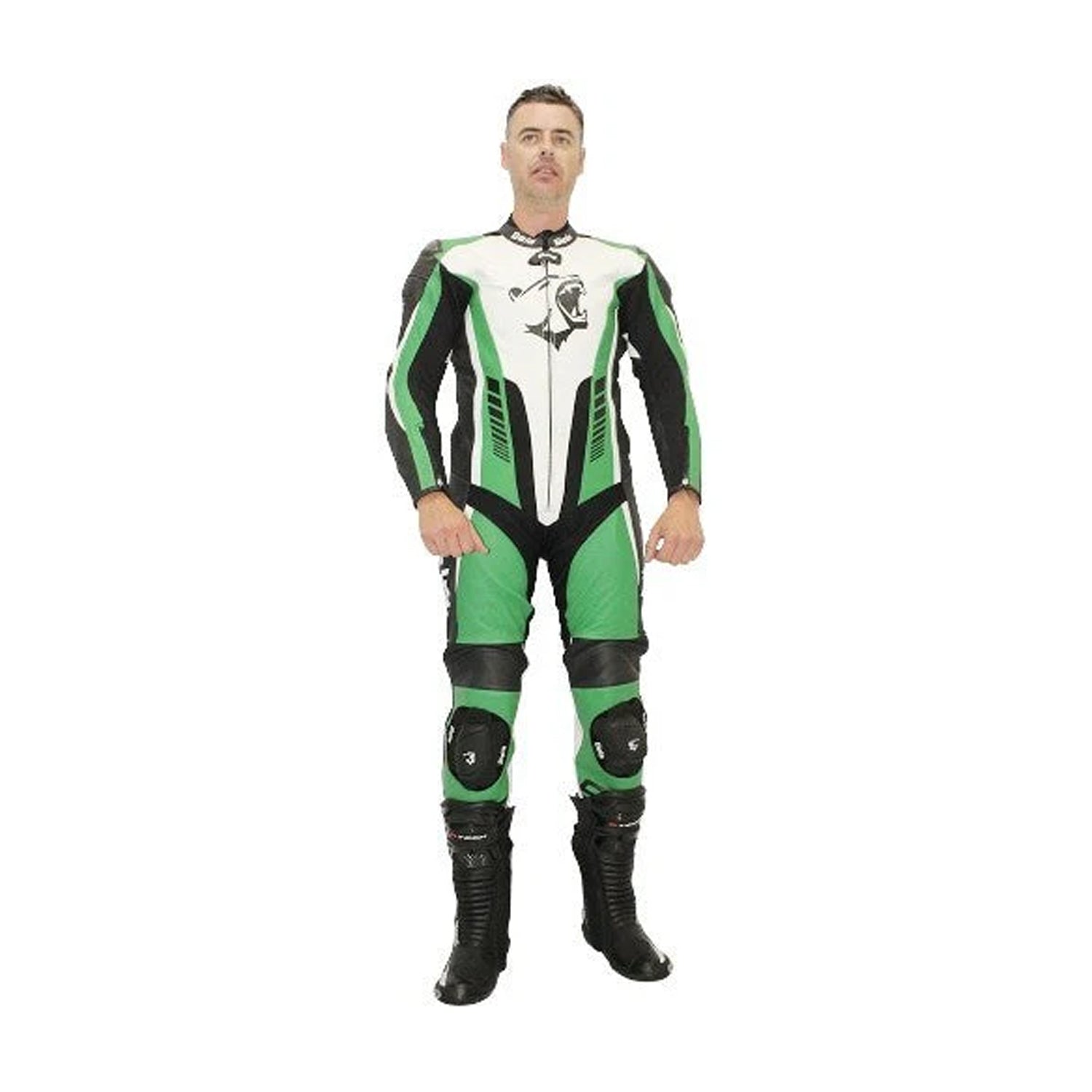 BELA SPEED STAR 1 PC Motorcycle Suit White Black Green – 2 – Maximomoto PT