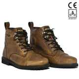 BELA MARTEN Botas De Moto Couro Marrom