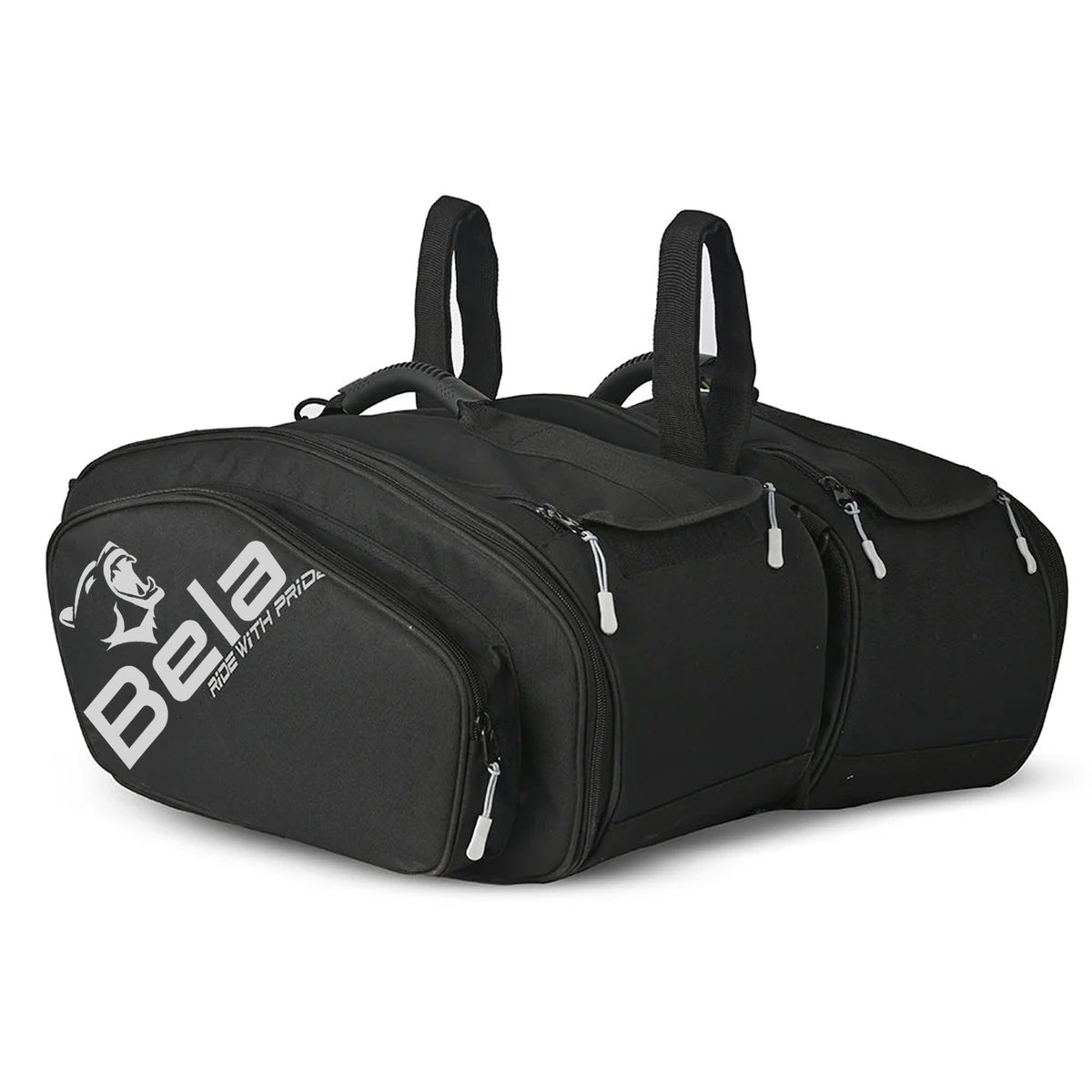 BELA Motorcycle Backpack Leather Textile Lever Black