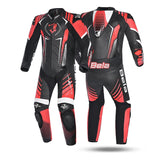 BELA ARAGONE 1 PC Fatos De Moto Couro Preto Vermelho