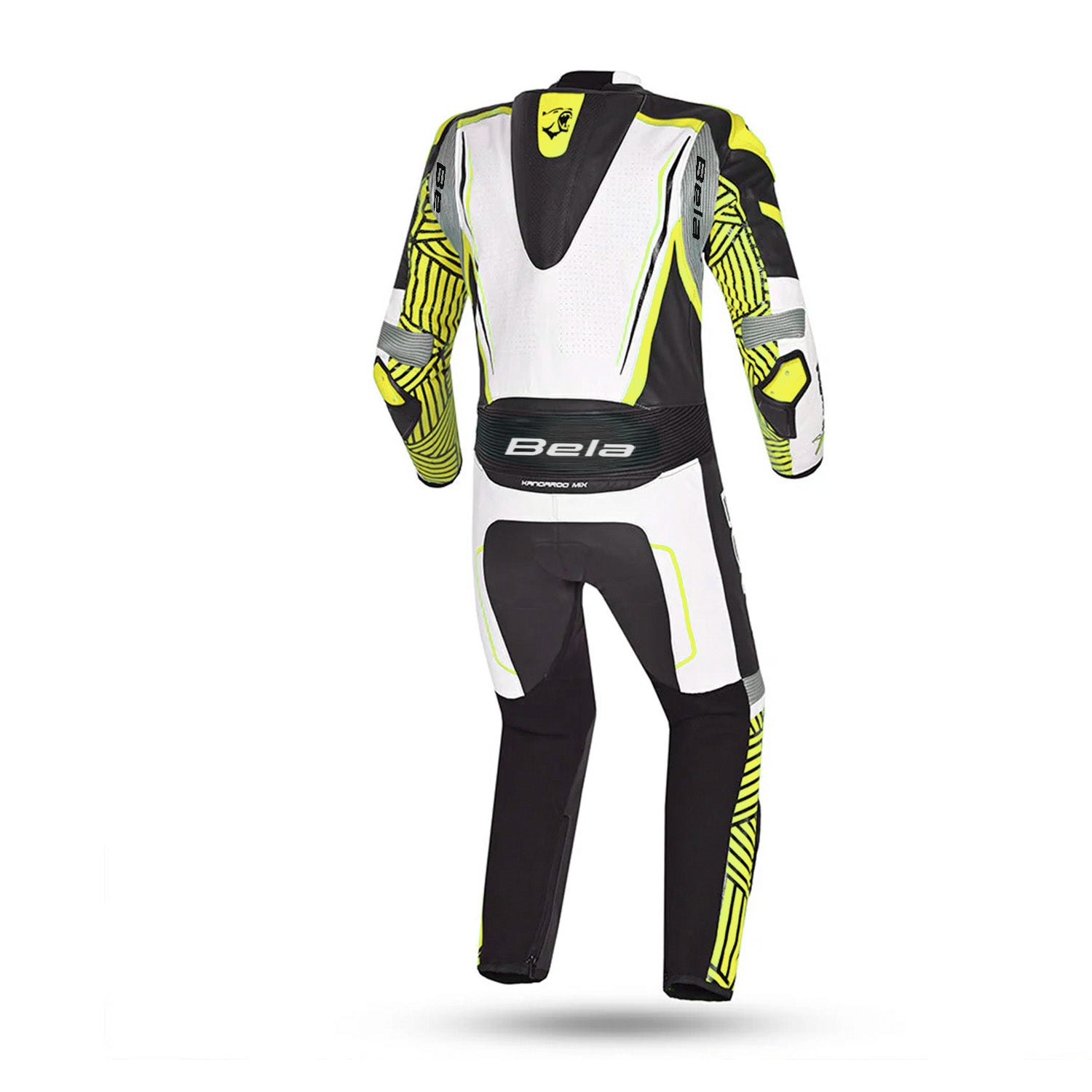 BELA North Star 2 PC Fatos De Moto Couro Branco Preto Amarillo – 3 – Maximomoto PT