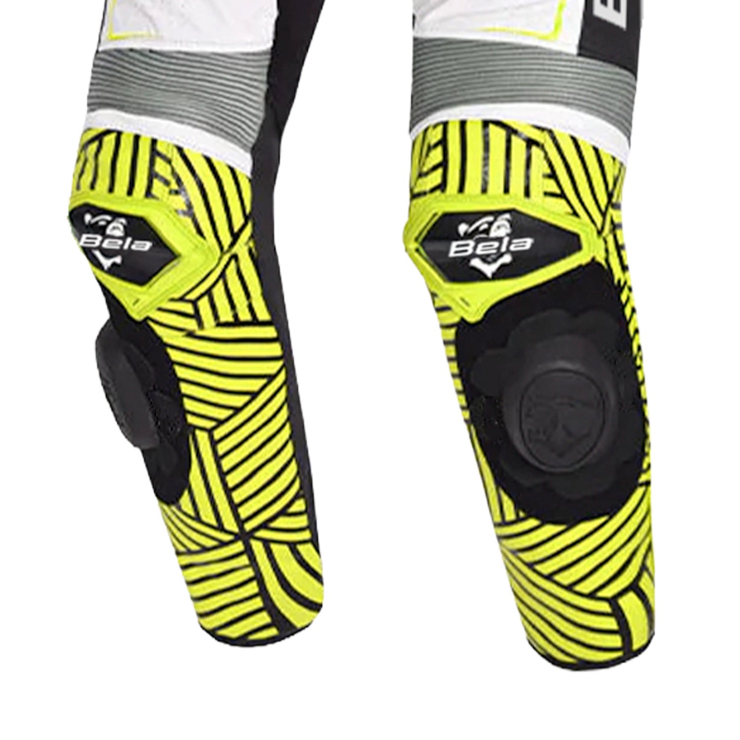 BELA North Star 2 PC Fatos De Moto Couro Branco Preto Amarillo – 7 – Maximomoto PT