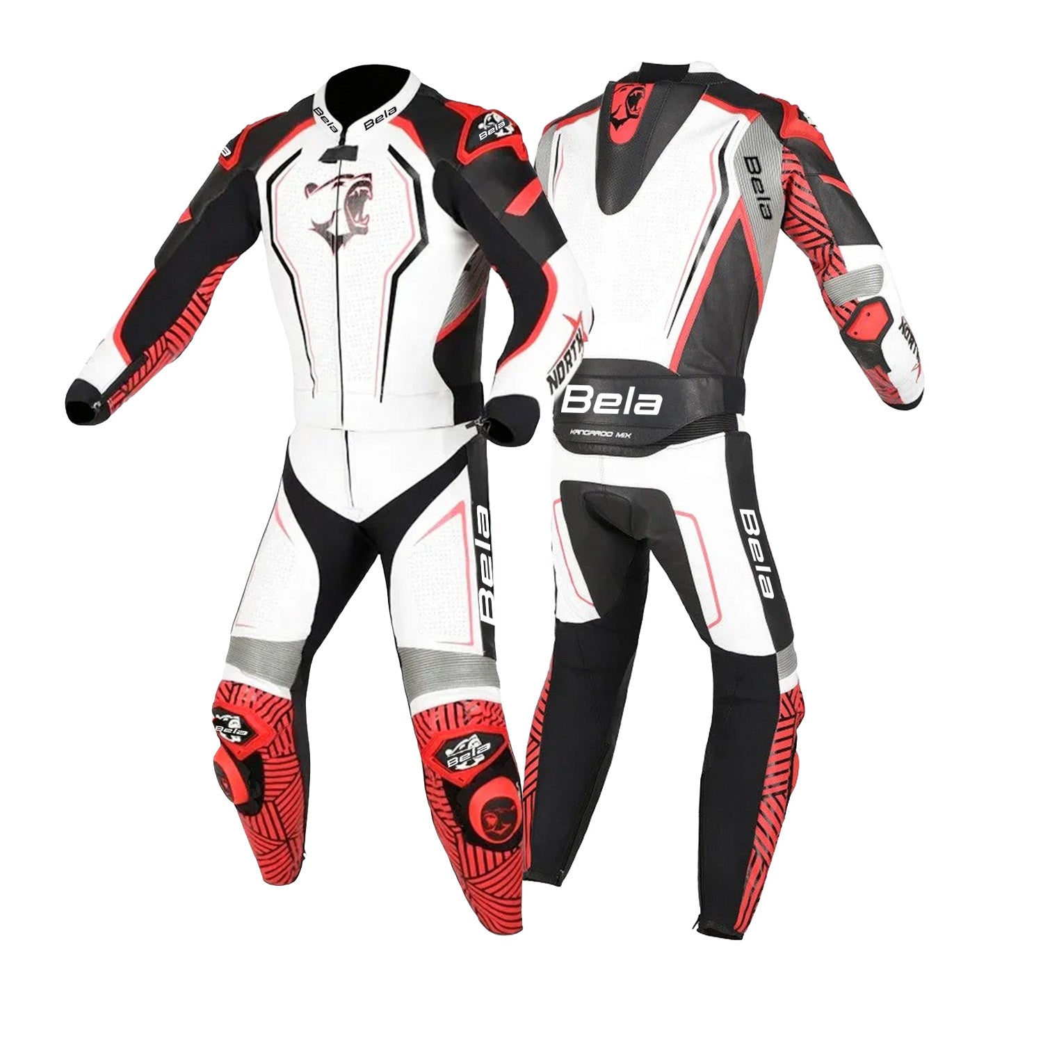 BELA North Star 2 PC Fatos De Moto Preto Branco Vermelho – 2 – Maximomoto PT