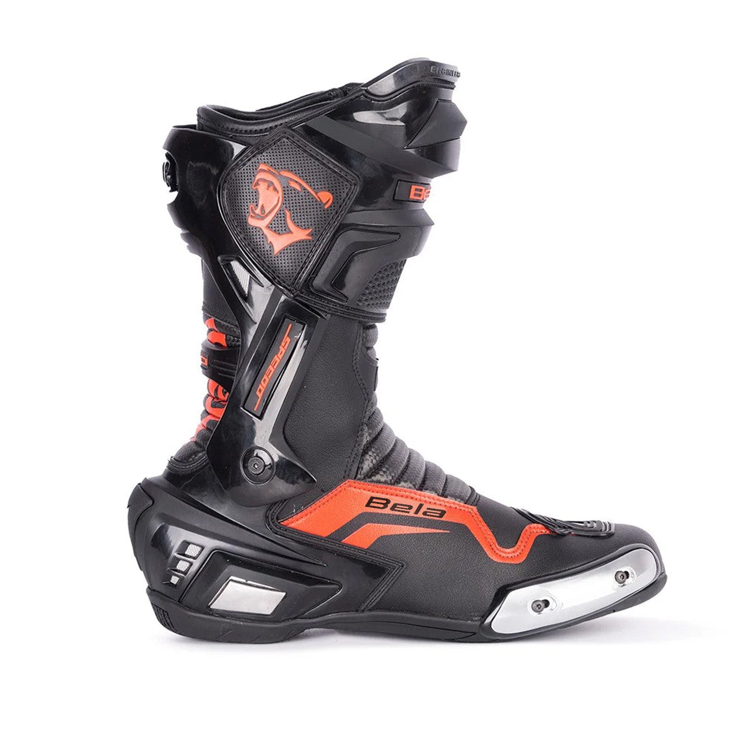 BELA SPEEDO 3.0 Black Red Leather Motorcycle Boots – 2 – Maximomoto PT