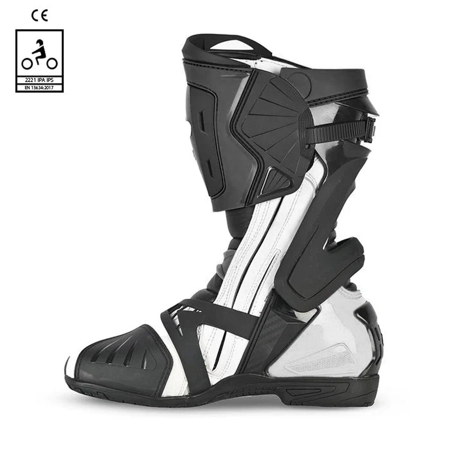 BELA RACE PRO (R-6) Moto Couro Botas Preto Branco – 3 – Maximomoto PT