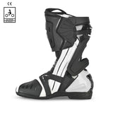 BELA RACE PRO (R-6) Moto Couro Botas Preto Branco