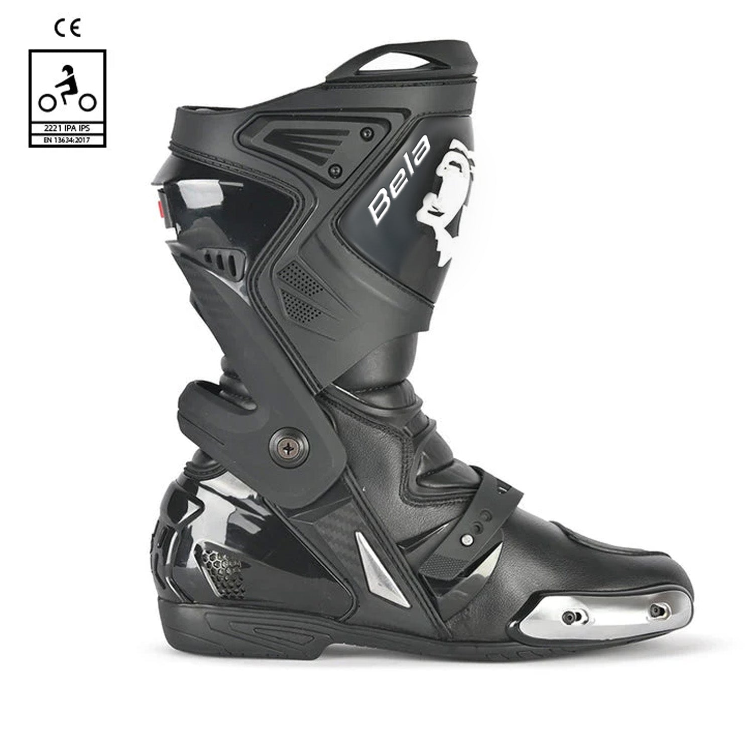 BELA RACE PRO (R-6) Black Leather Motorcycle Boots  – 3 – Maximomoto PT