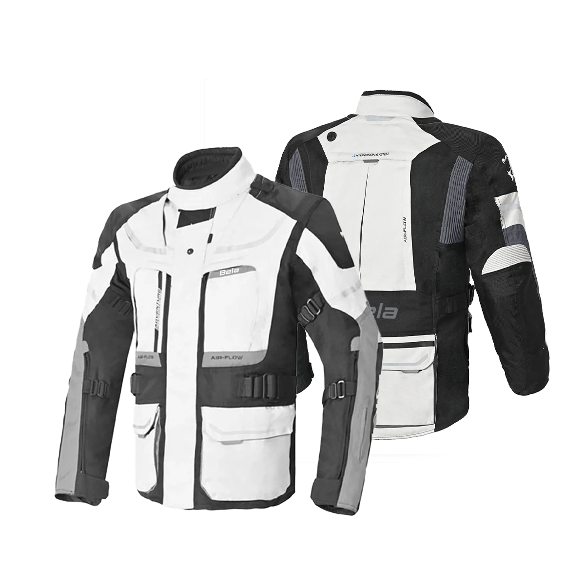 BELA TRANSFORMER 3 IN 1 Casacos De Moto Homem Textil Gelo Cinza Preto – 2 – Maximomoto PT