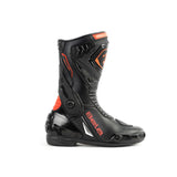 BELA THUNDER RACING Botas De Moto Couro Preto Vermelho