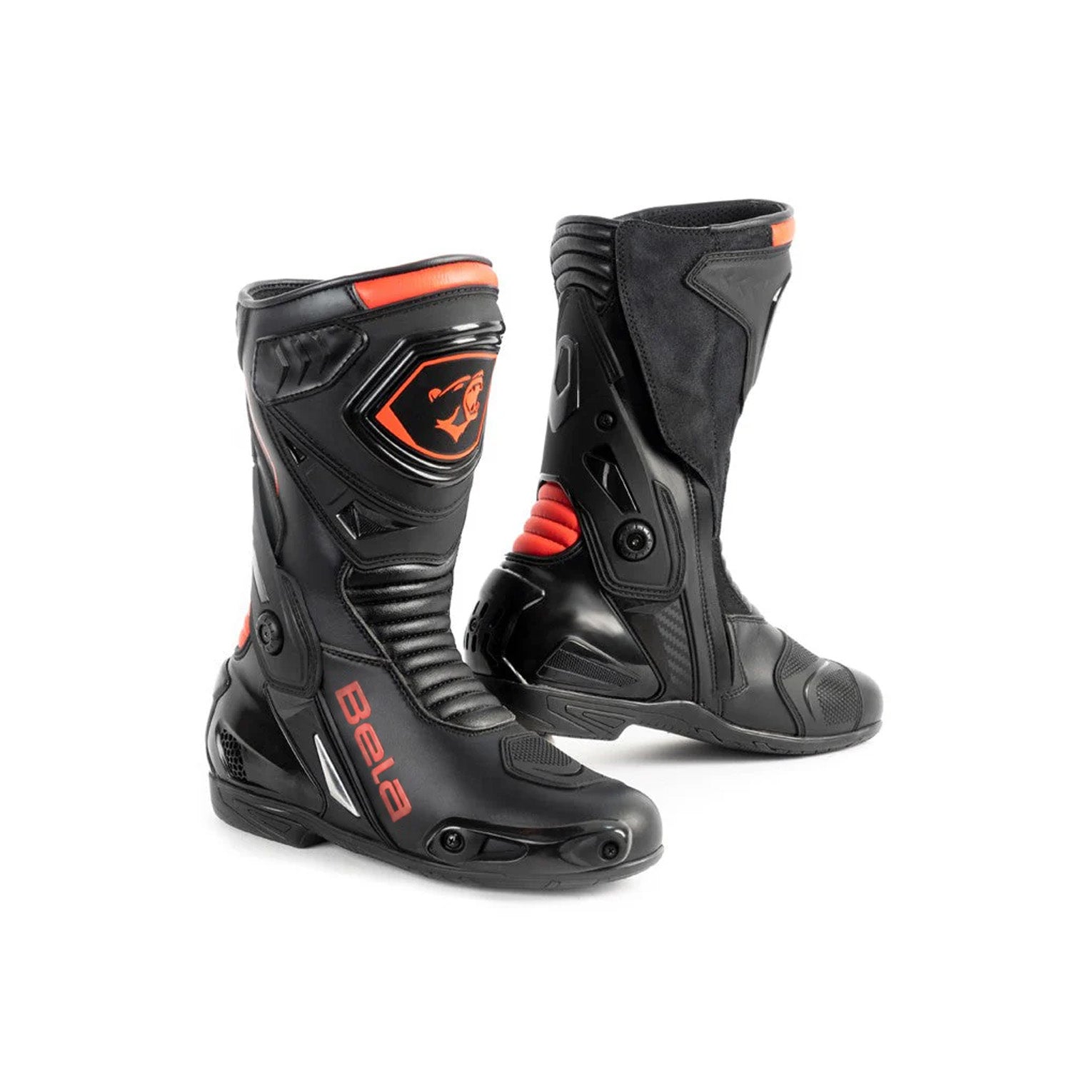 BELA THUNDER RACING Botas De Moto Couro Preto Vermelho – 1 – Maximomoto PT