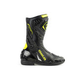 BELA THUNDER RACING Motorcycle Leather Boots Black Fluorescent Yellow