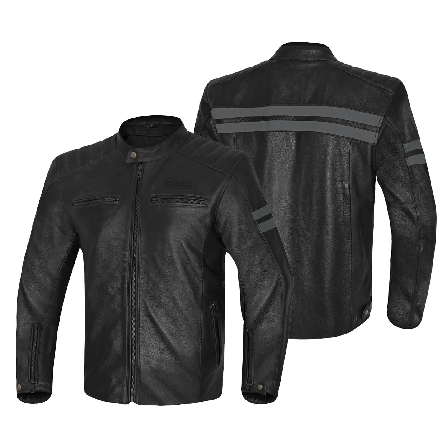 BELA PIEL STARK CASACOS DE MOTO HOMEM CINZA ESCURO ANTRACITE – 2 – Maximomoto PT