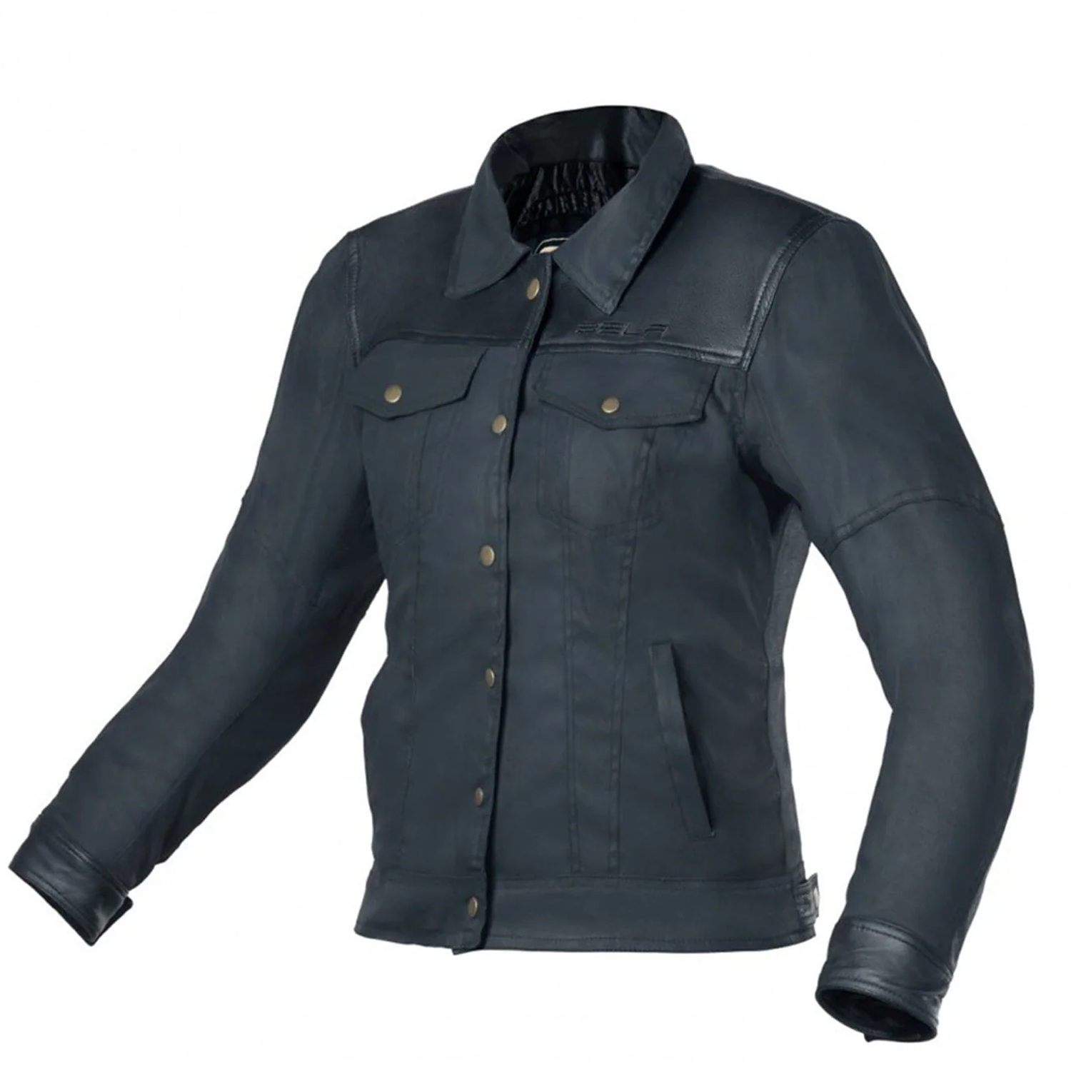 BELA Denim Senhora Moto Têxtil Casacos Preto – 1 – Maximomoto PT