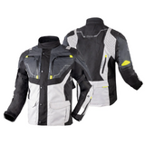 BELA NORDIC 4 Casacos De Moto Textil Gelo Cinza Preto Amarelo