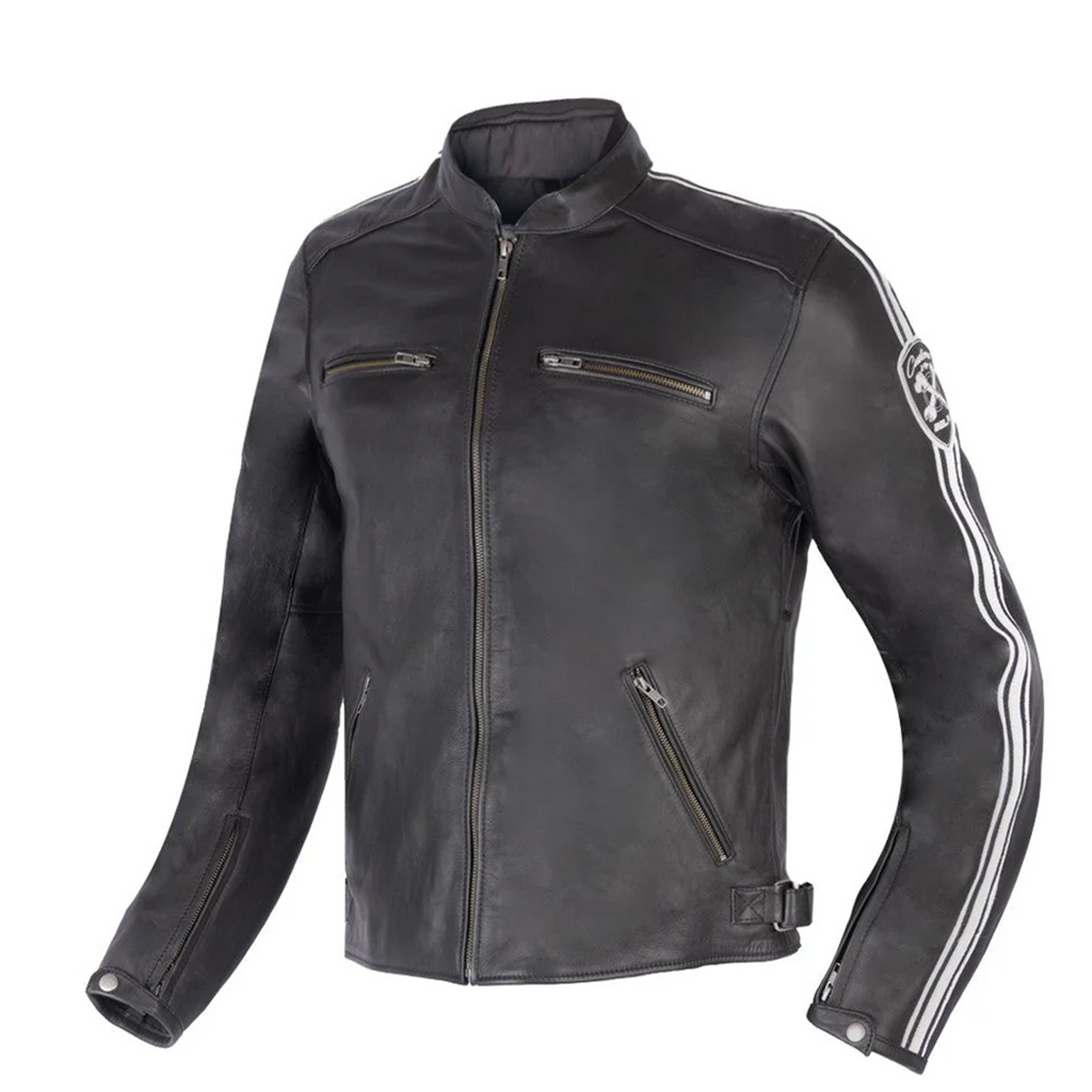 BELA CRAFT Leather Motorcycle Jacket Black