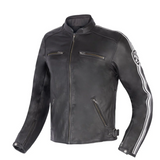 BELA CRAFT Leather Motorcycle Jacket Black