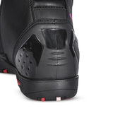 BELA STRIP Senhora Moto Couro Botas Preto Rosa Fluor
