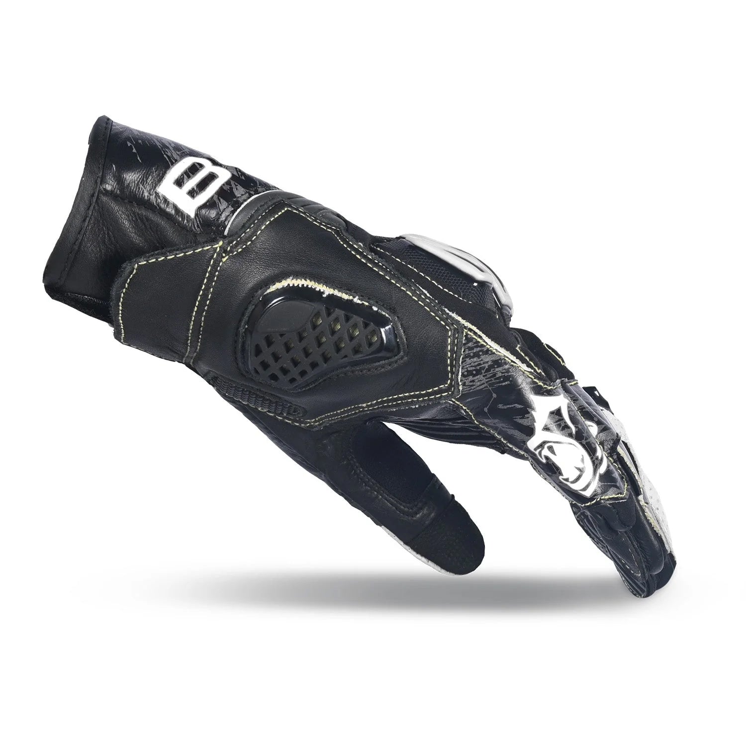BELA ARMOUR PRO Moto Curta Luvas Preto Branco – 2 – Maximomoto PT
