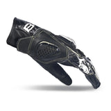 BELA ARMOUR PRO Moto Curta Luvas Preto Branco