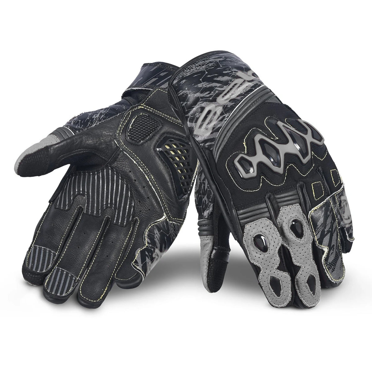 BELA ARMOUR PRO Moto Curta Luvas Preto