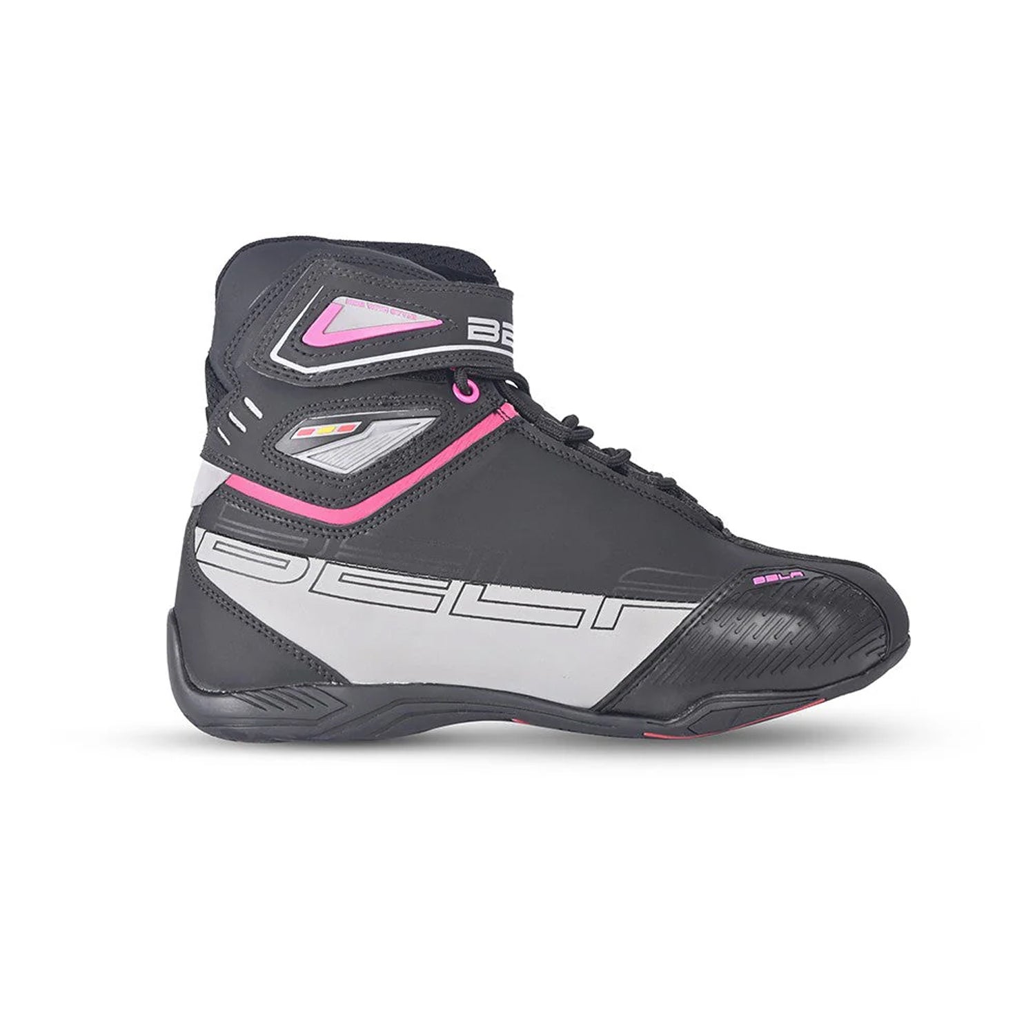 BELA BLAZE Botas De Moto Senhora Couro Preto Rosa – 2 – Maximomoto PT