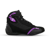 BELA KIVA BOTAS DE MOTO COURO SENHORA PRETO FUSCHIA