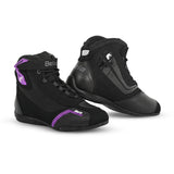 BELA KIVA BOTAS DE MOTO COURO SENHORA PRETO FUSCHIA