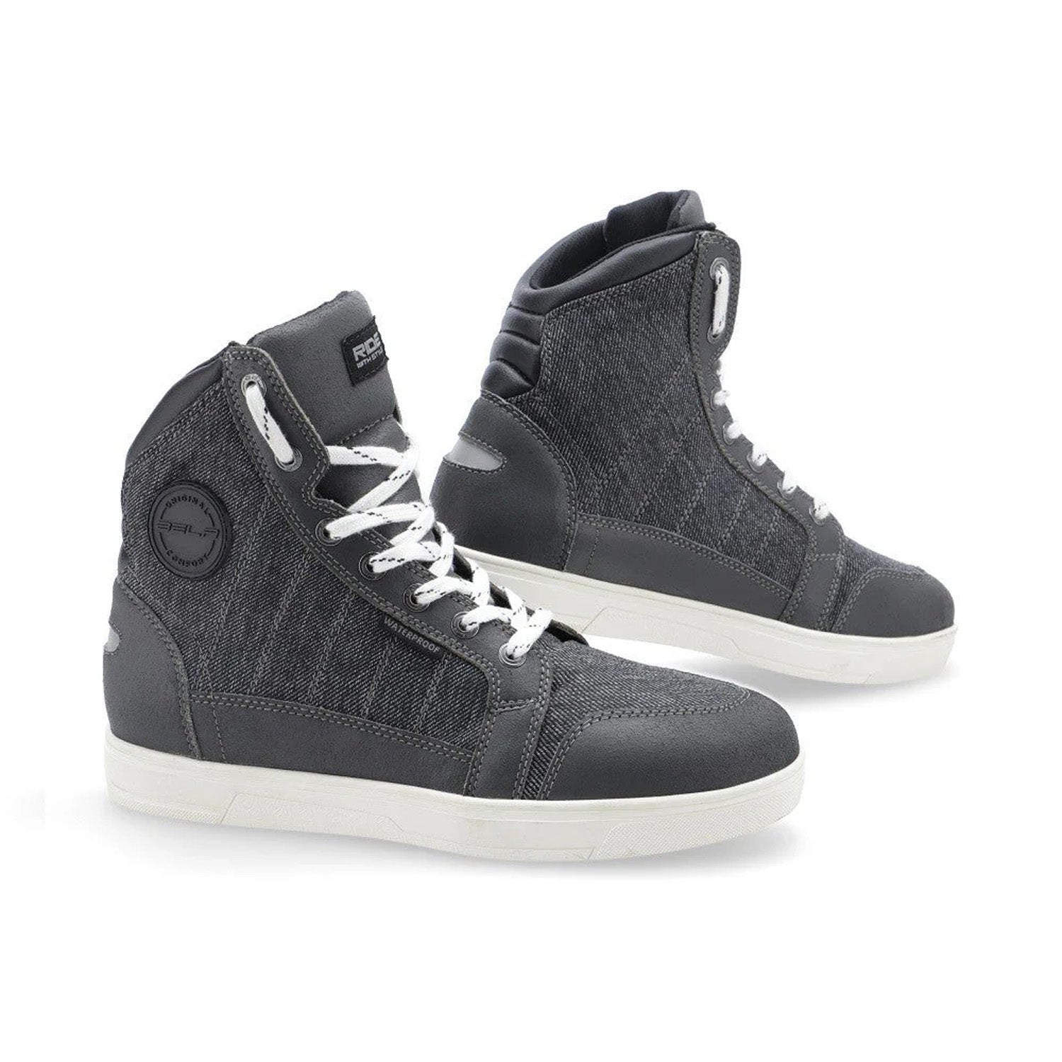 BELA Bruno WP Leather Motorcycle Boots for Men, Black Gray – 1 – Maximomoto PT