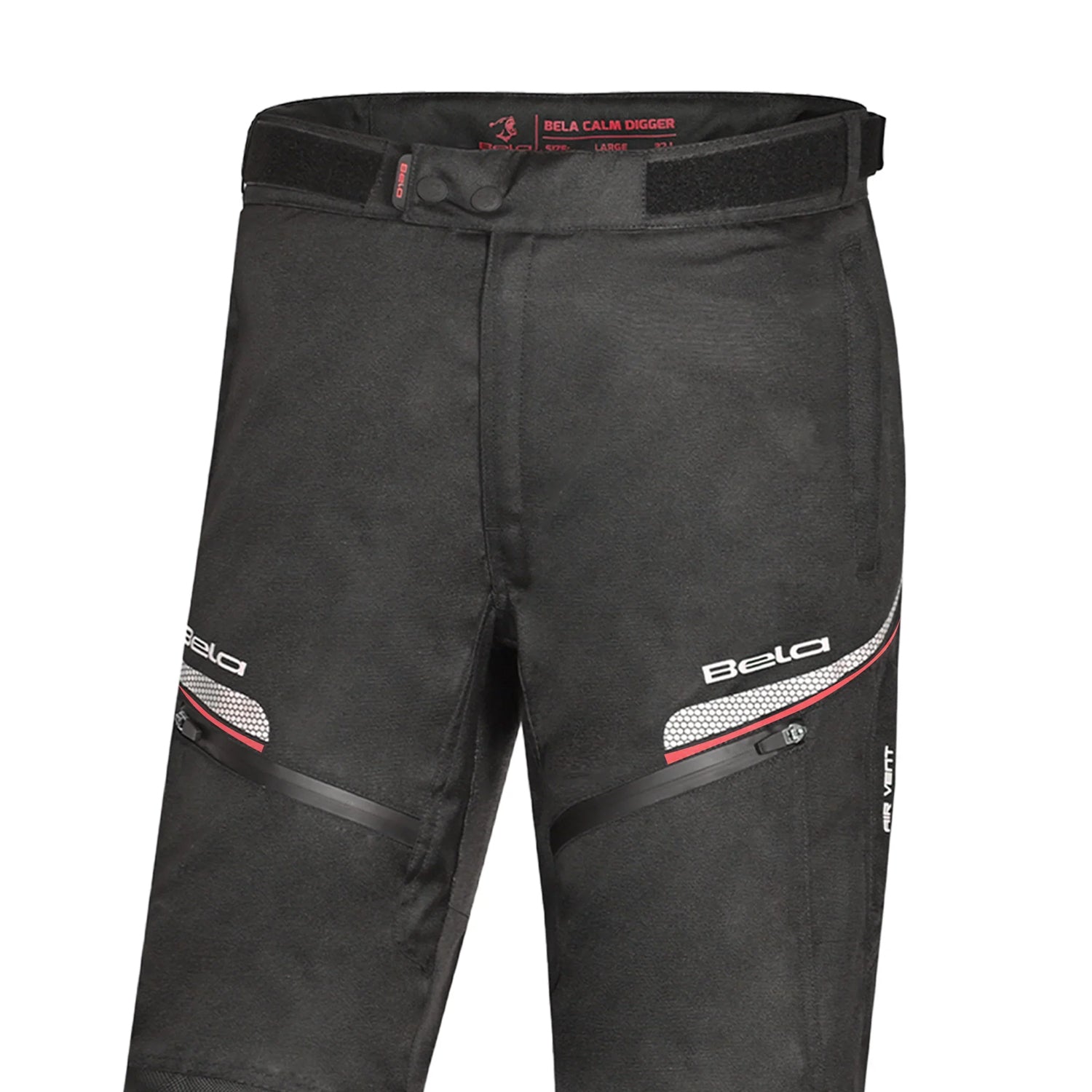 BELA CALM DIGGER Calcas De Moto Textil Preto Vermelho – 3 – Maximomoto PT