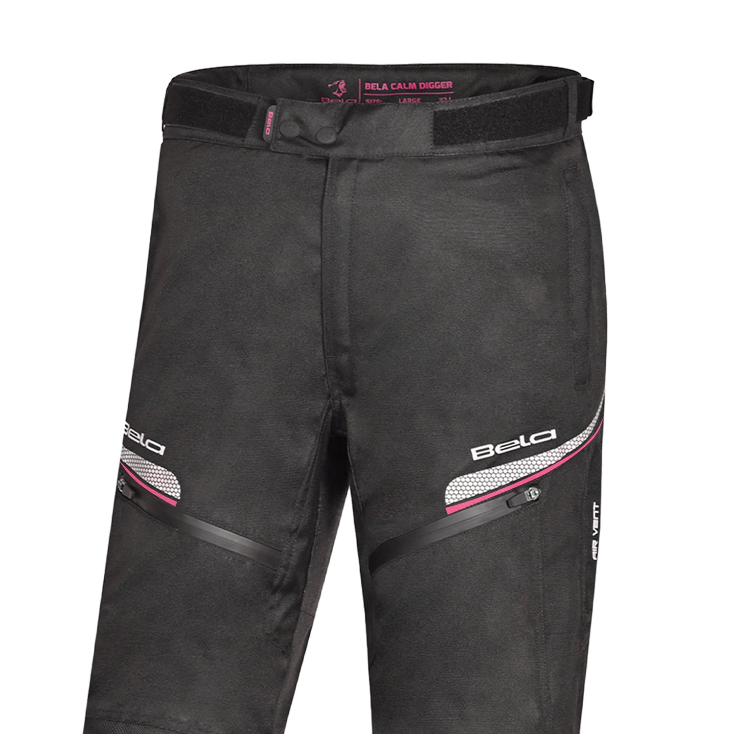 BELA CALM DIGGER Moto Textil Senhora Calcas Preto Rosa 30L – 4 – Maximomoto PT