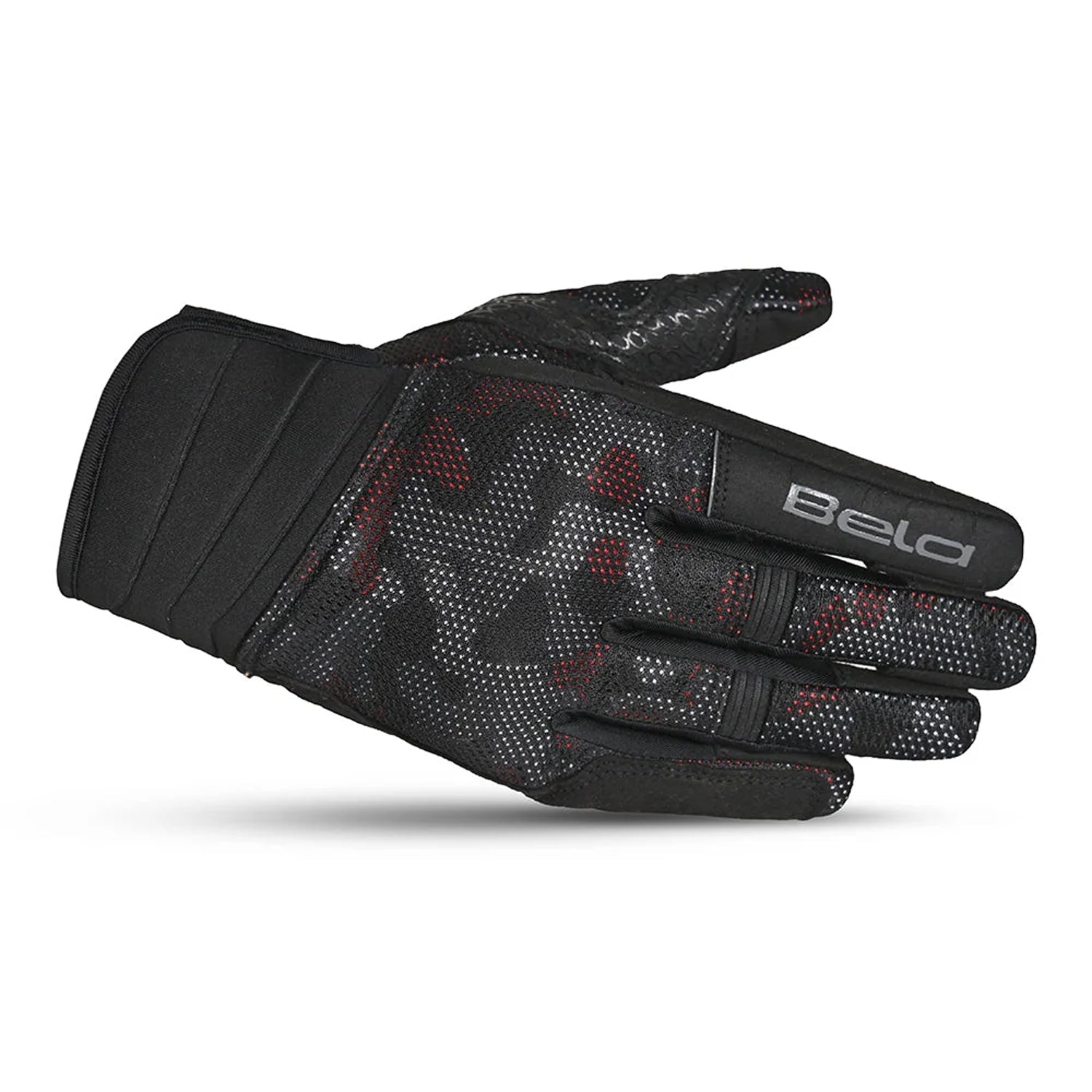 BELA CIRRUS CAMO Summer Motorcycle Textile Gloves Camouflage Black Red – 5 – Maximomoto PT