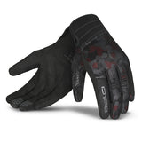 BELA CIRRUS CAMO Summer Motorcycle Textile Gloves Camouflage Black Red