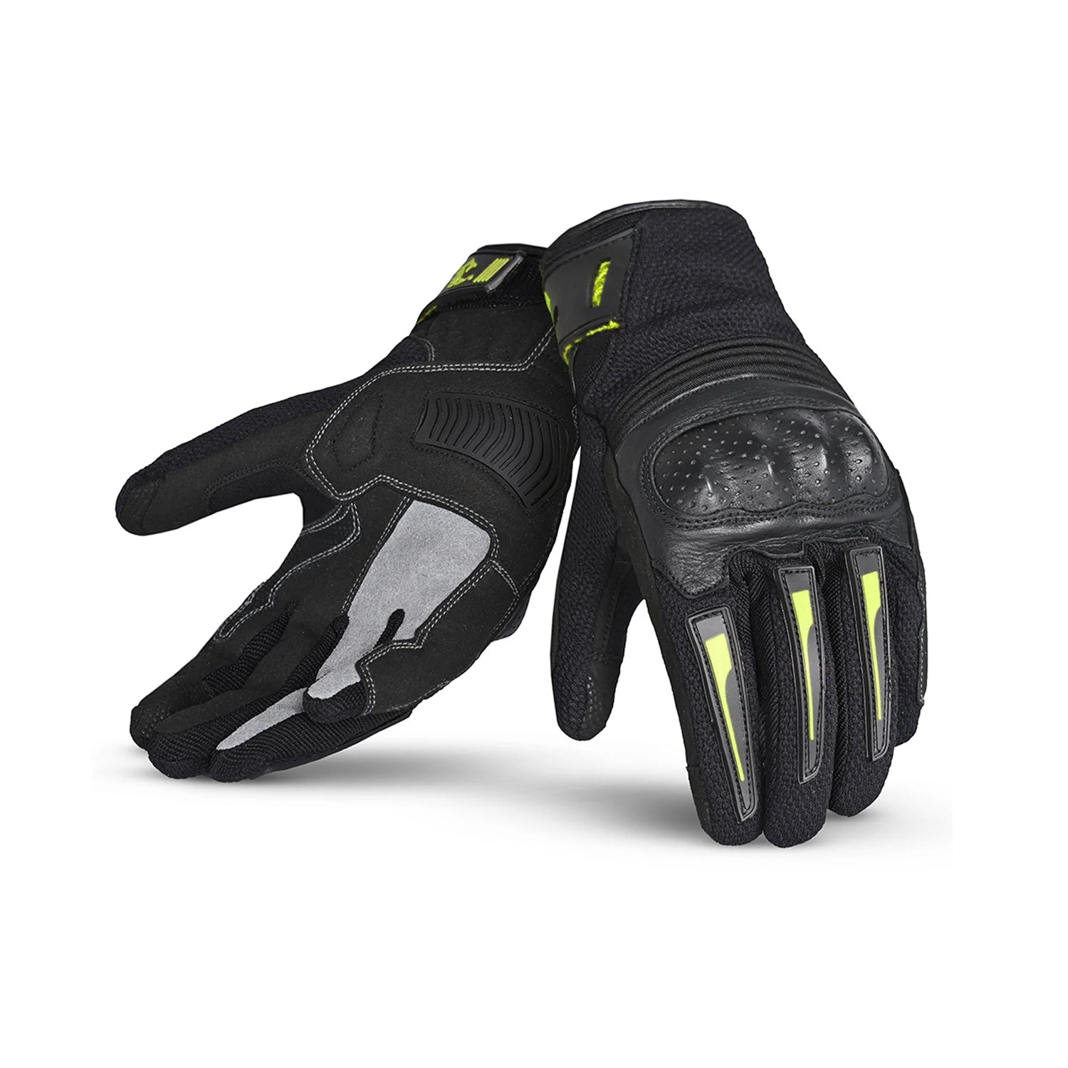 BELA DRIFT Women's Motorcycle Textile Gloves Black Fluorescent Yellow – 1 – Maximomoto PT