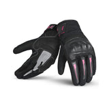 BELA DRIFT Motorcycle Ladies Textile Gloves Black Pink