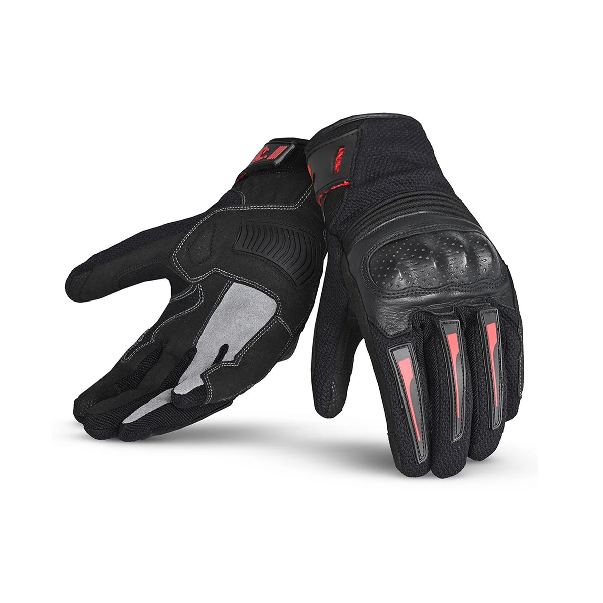 BELA DRIFT Luvas De Moto Senhora Textile Preto Vermelho