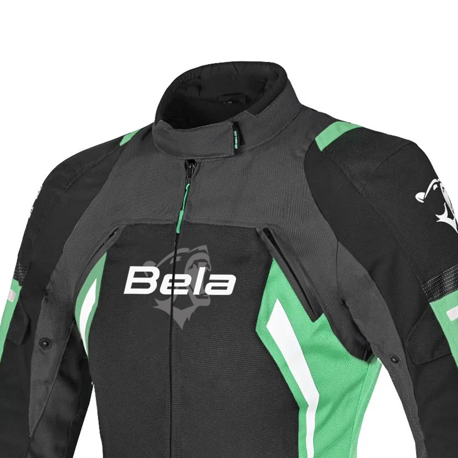 BELA ELANUR Moto Senhora Casacos Preto Verde Menta – 2 – Maximomoto PT