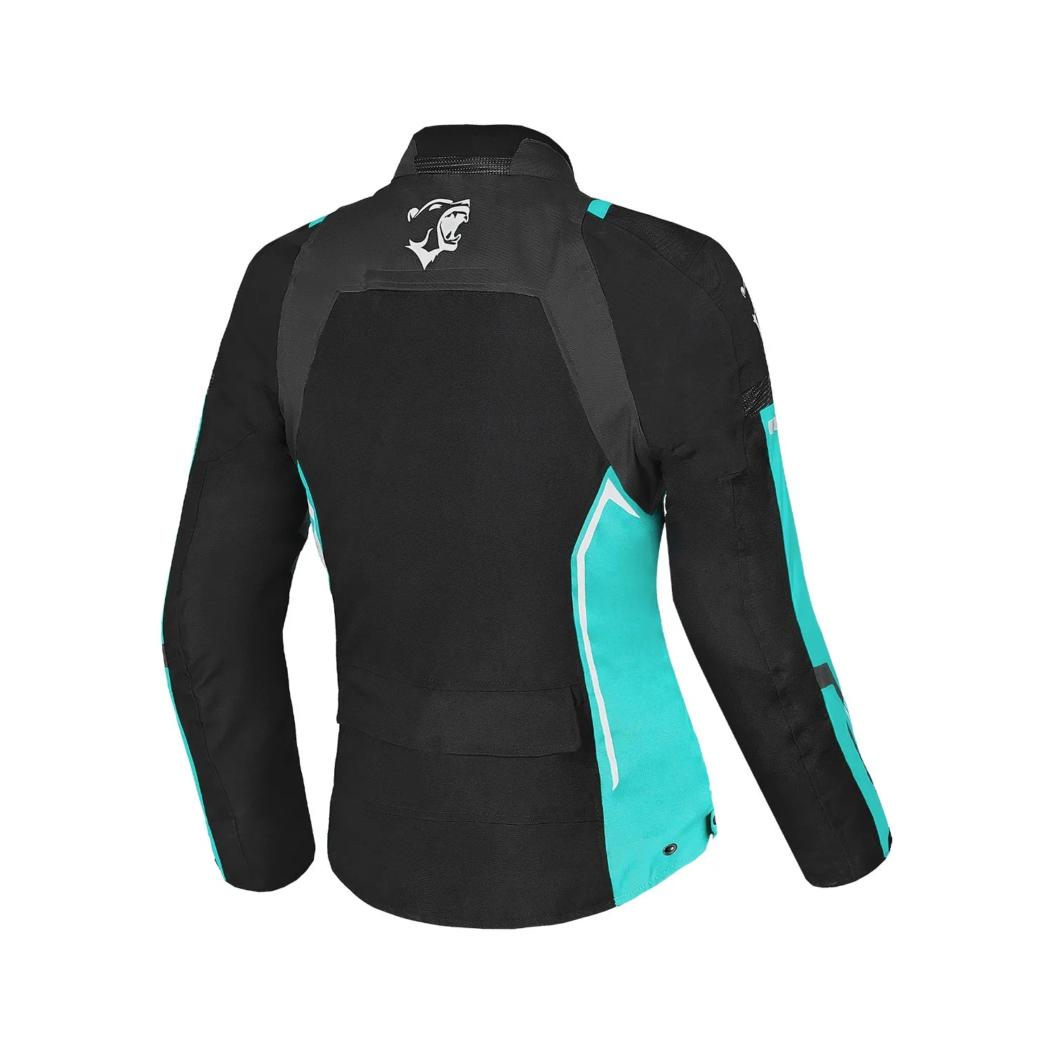 BELA ELANUR TEXTIL CASACOS DE MOTO SENHORA PRETO TURQUESA – 3 – Maximomoto PT