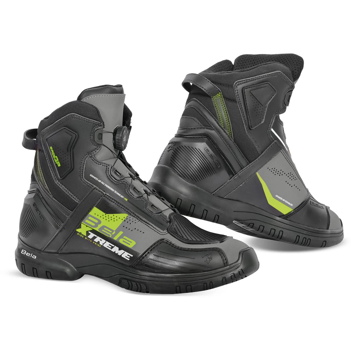 BELA EXTREME FORCE Urbano Botas De Moto Preto Cinza Amarelo