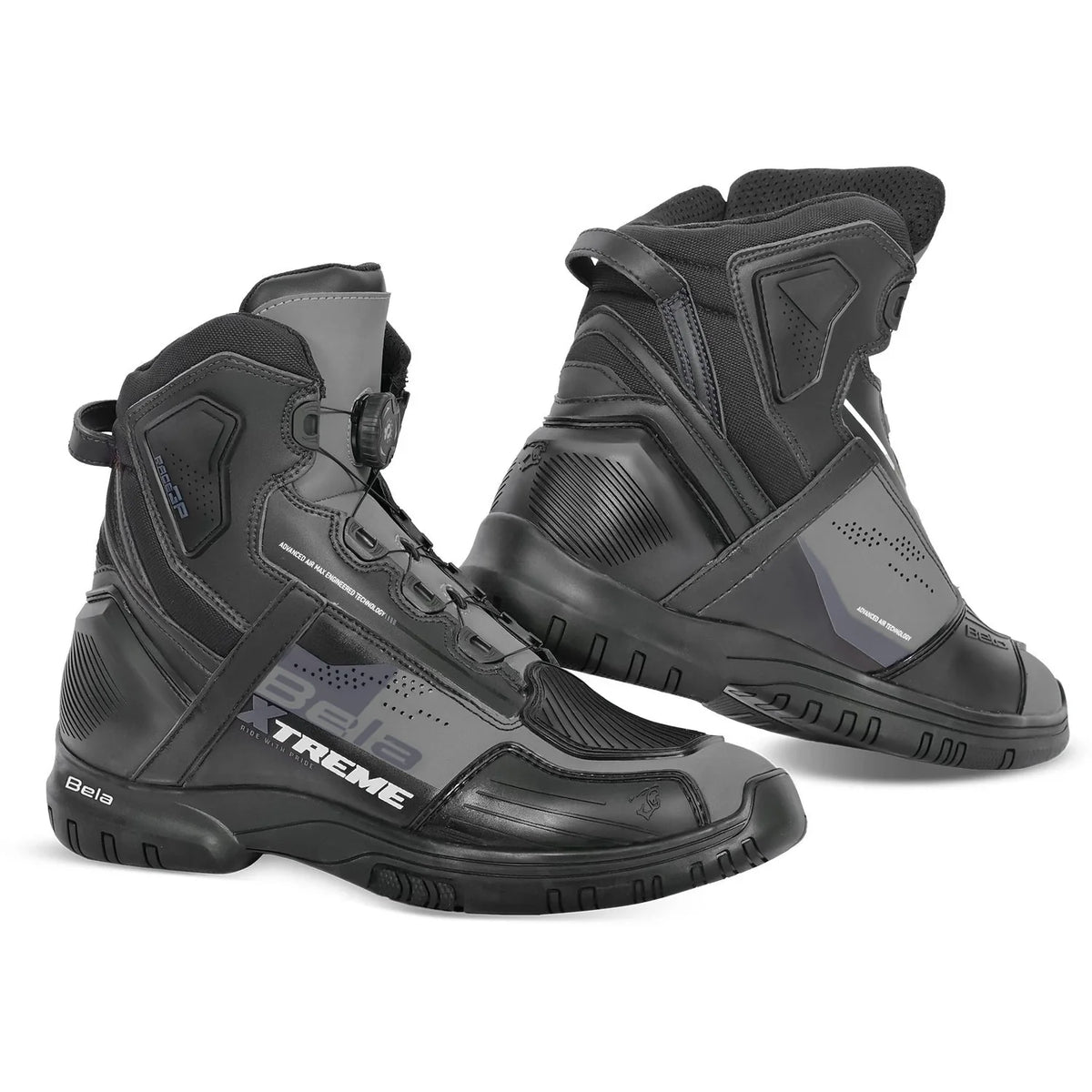 BELA EXTREME FORCE BOTAS DE MOTO PRETO CINZA
