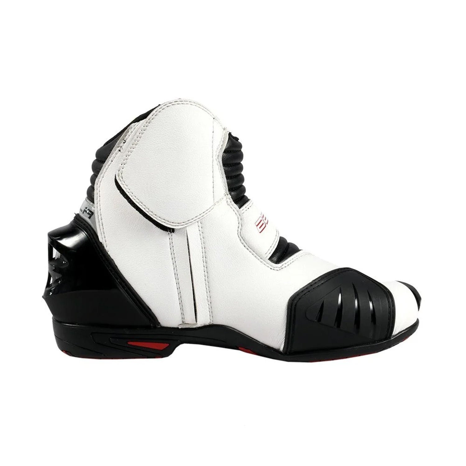 BELA FASTER Botas De Moto Couro Branco Vermelho – 5 – Maximomoto PT