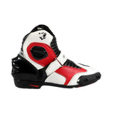 BELA FASTER Botas De Moto Couro Branco Vermelho